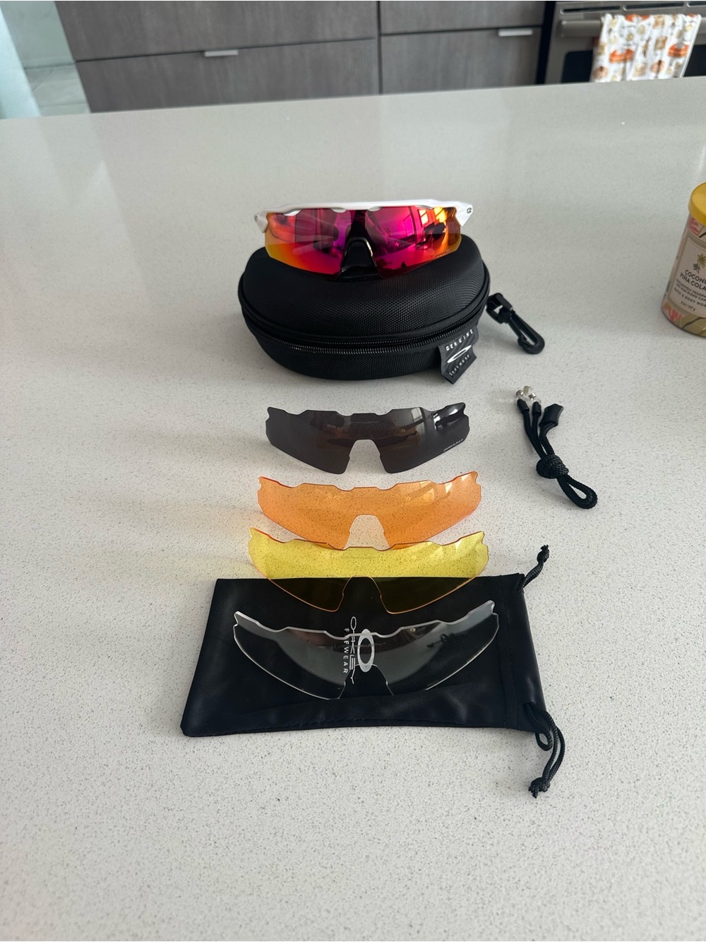 Oakley Radar EV Path white sunglasses with changeable lens options